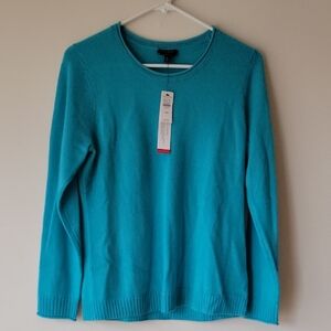 Talbots Vibrant Blue Crew Neck Sweater